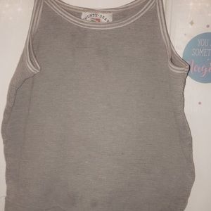 Grey cotton tank top